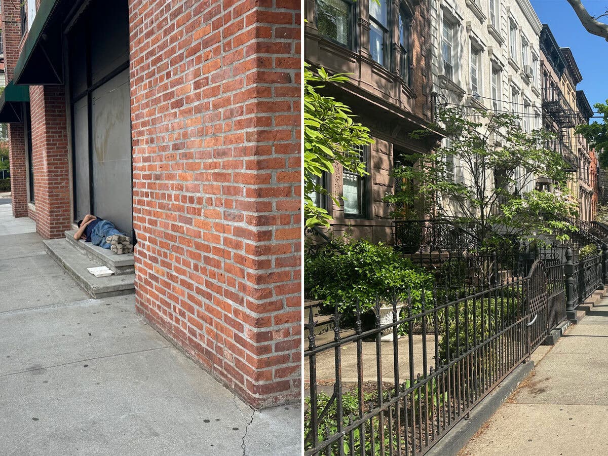 Hoboken this week: LEFT: Seventh and Monroe streets. RIGHT: Hudson Street.