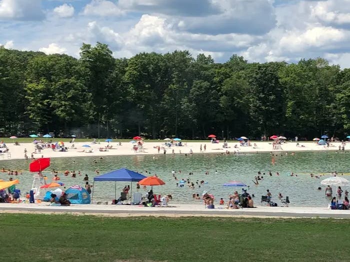 Have you been to Darlington County Lake in Mahwah, where families from anywhere in NJ can pay a fee to swim or use the water obstacle course?