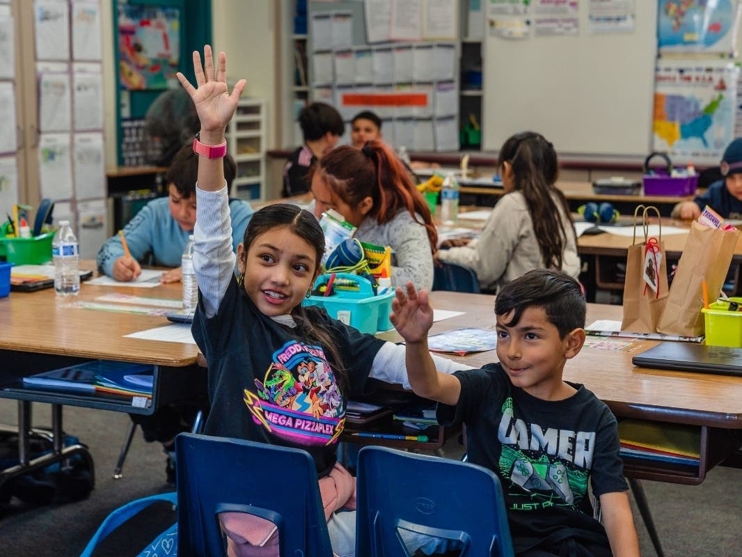 Third grade students at Edison Elementary School in City Heights on Feb. 15, 2024. 