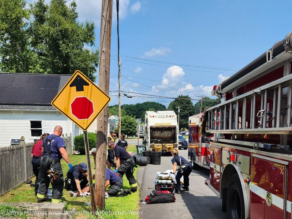 Manchester DPW Worker Crushed Between Garbage Truck And Utility Pole