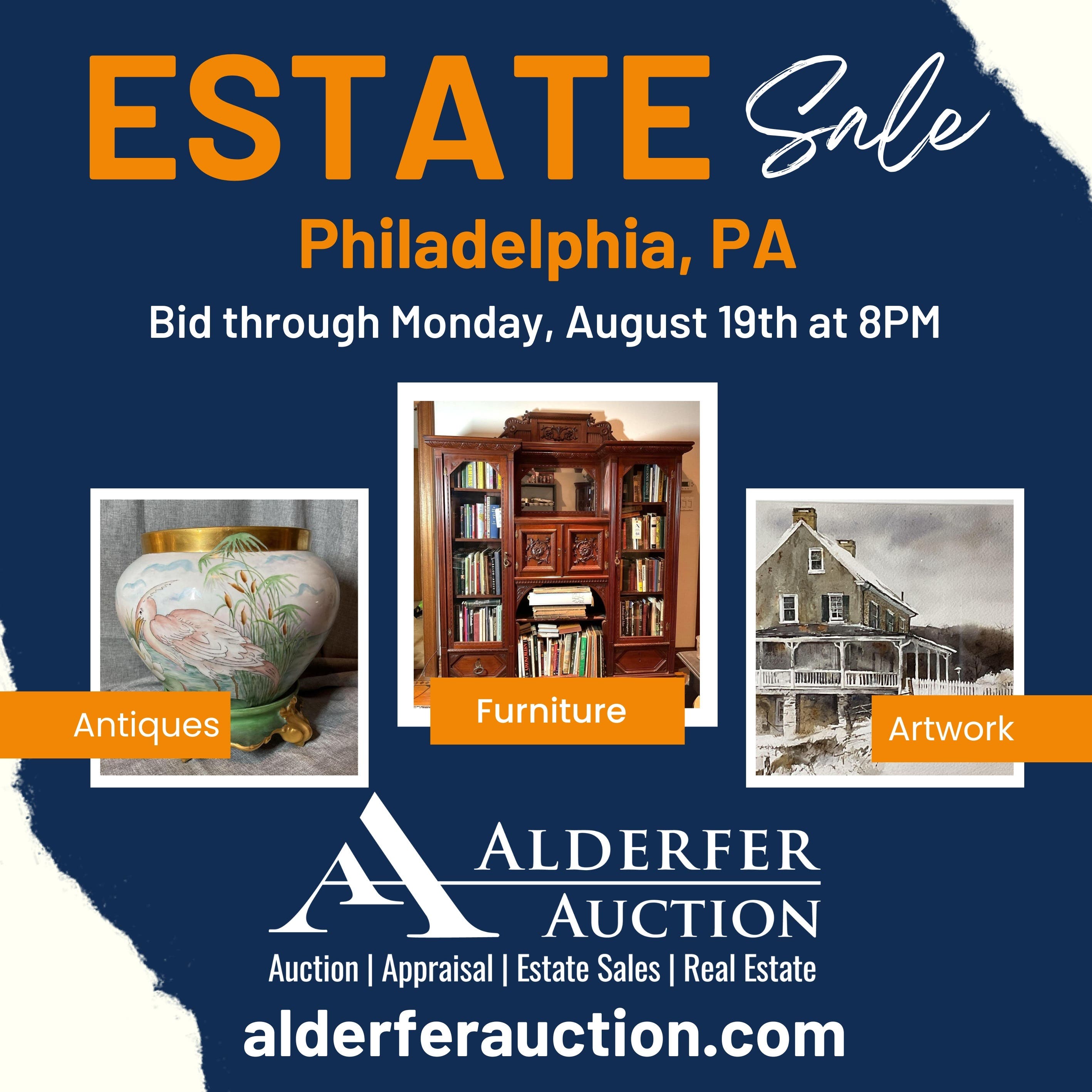 Estate Sale in Philadelphia | Antiques | Artwork | Furniture | Collectibles | Online Auction