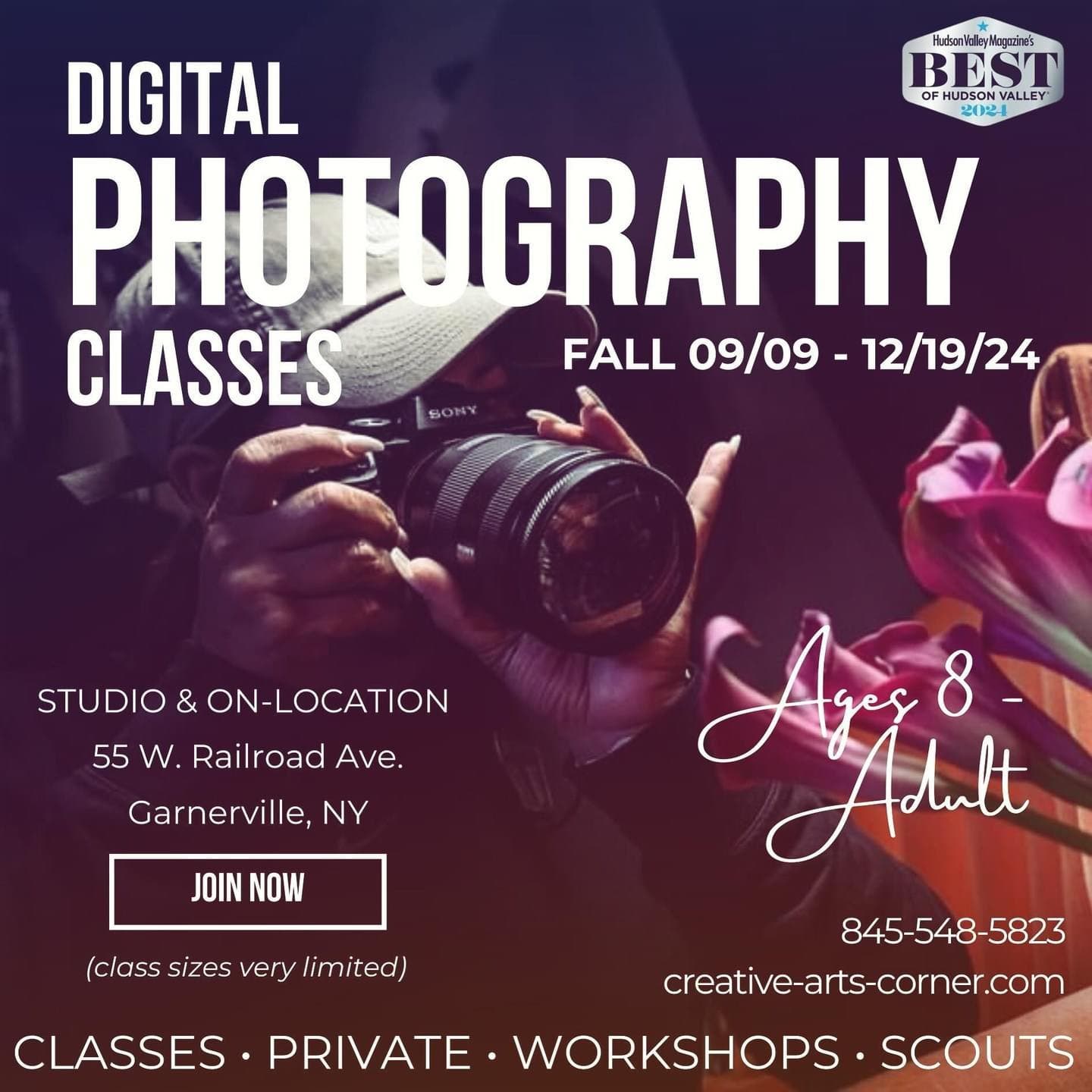 Fall Photography Classes Begin September 9th