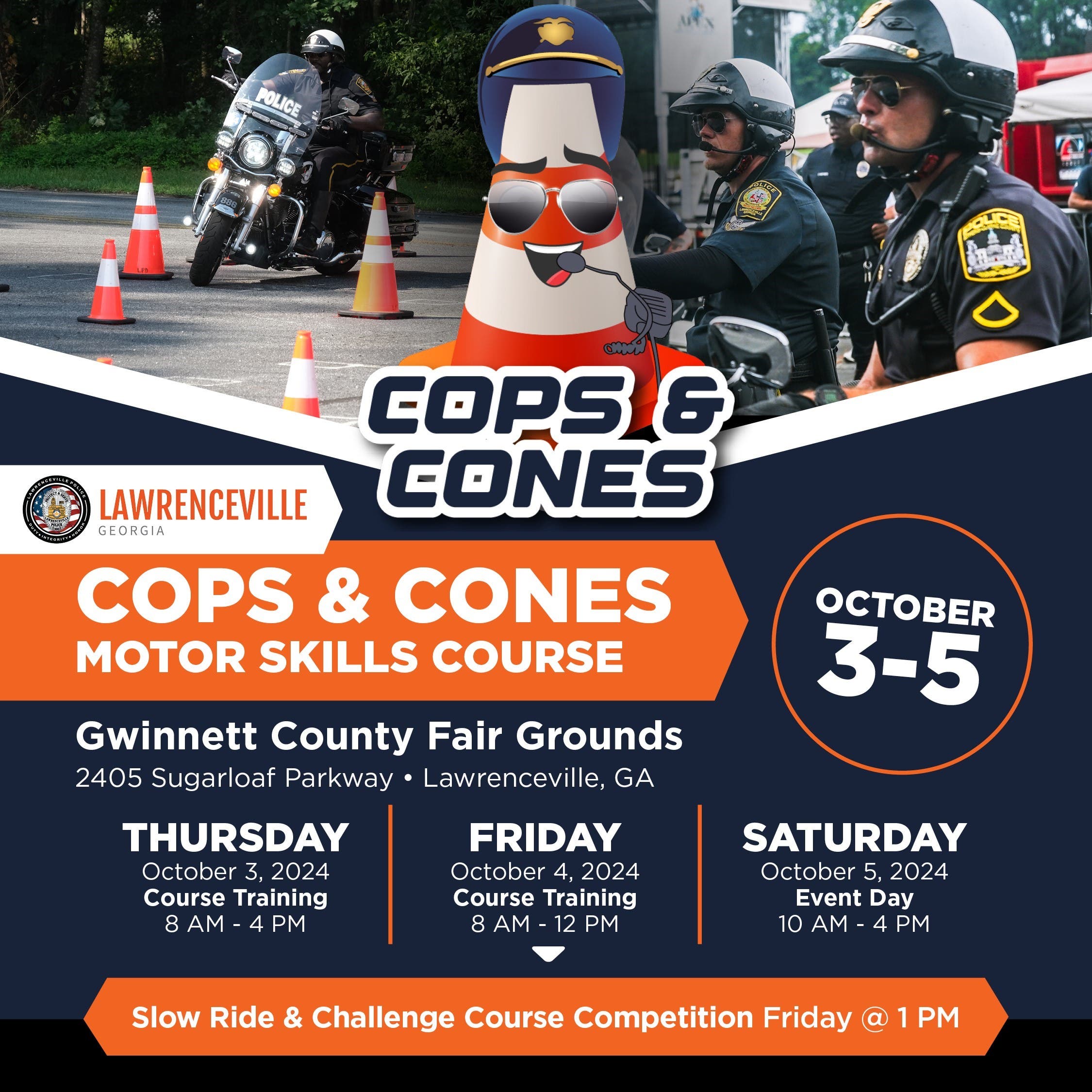 Cops and Cones Motor Skills Course