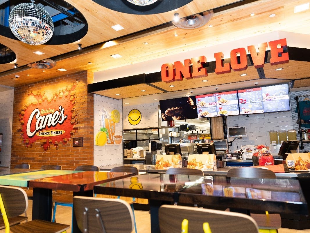 The new Raising Cane's Golf Road location, the 27th in the greater Chicago area, opens on Tuesday morning after a ribbon-cutting ceremony and giveaways.