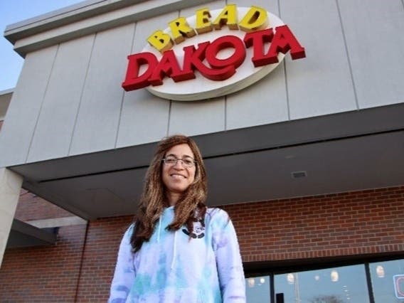 Friendship circle co-founder Bassie Shemtov is pictured in front of Dakota Bread in West Bloomfield. 