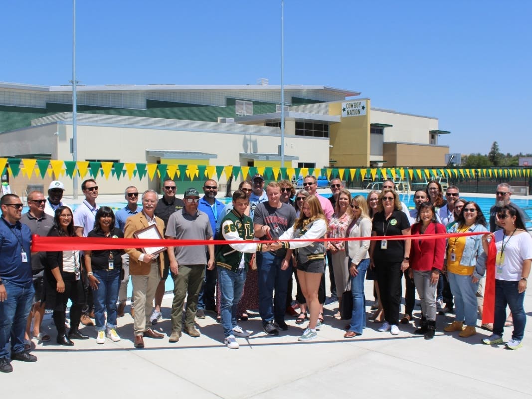 Livermore leaders, students, parents, and athletes gathered at Livermore High School last Friday to inaugurate the new Livermore High School Aquatics Complex.