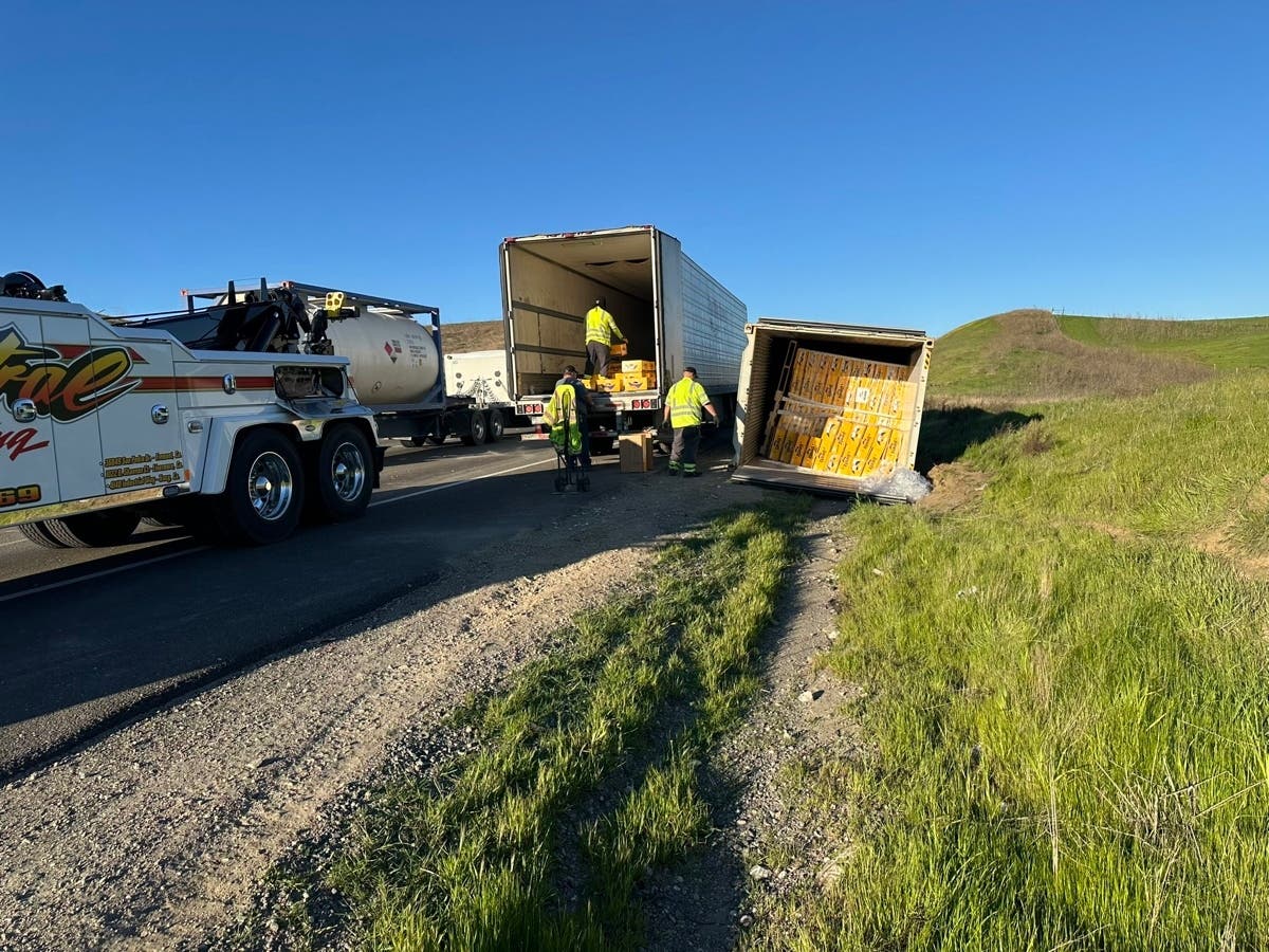 CHP suggested the truck was not properly secured. 