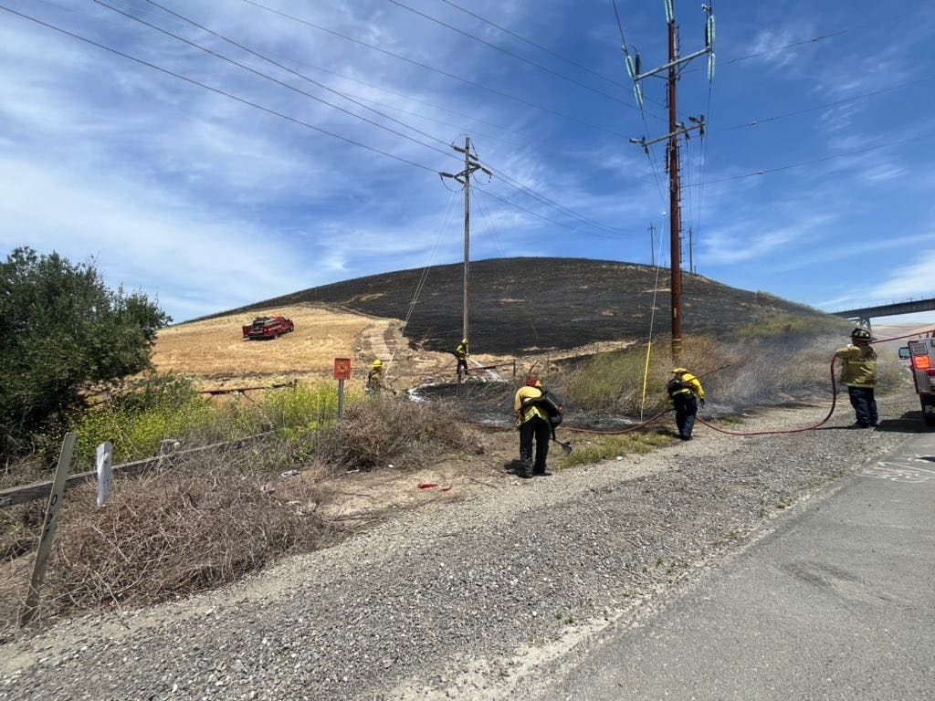 The Greenville Fire charred a hillside near the Altamont Pass.