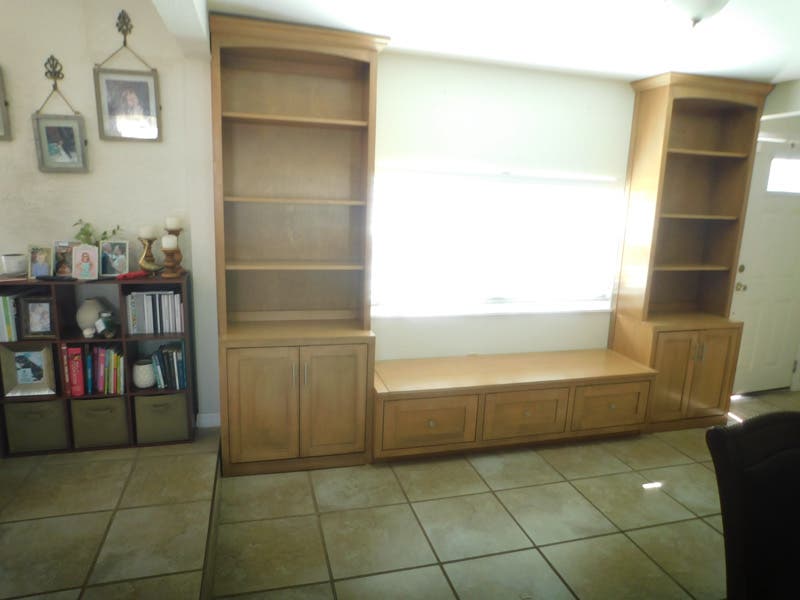 Custom Shaker Window Bench Seat and Cabinets