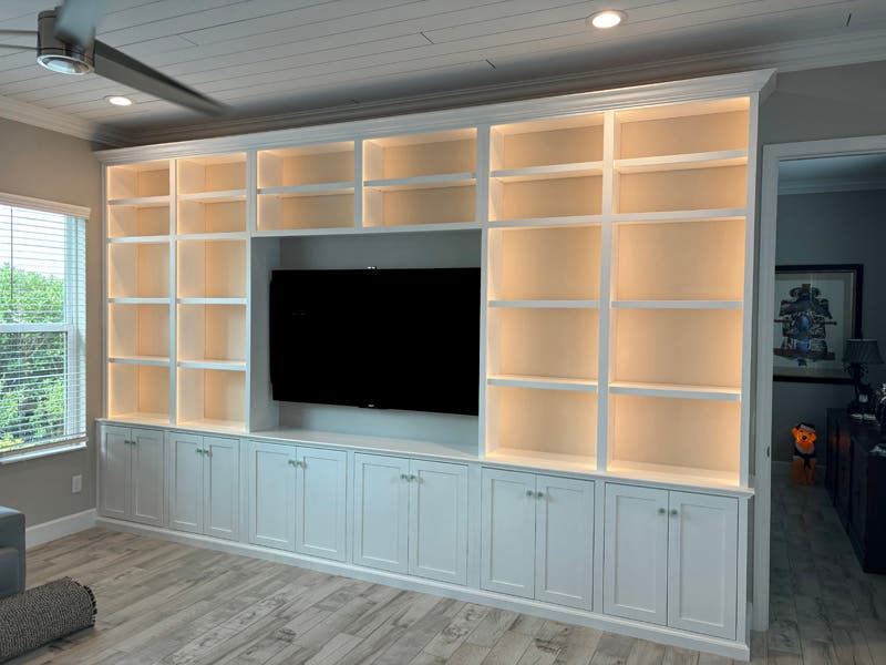 Custom Shaker Built-In Entertainment Center 