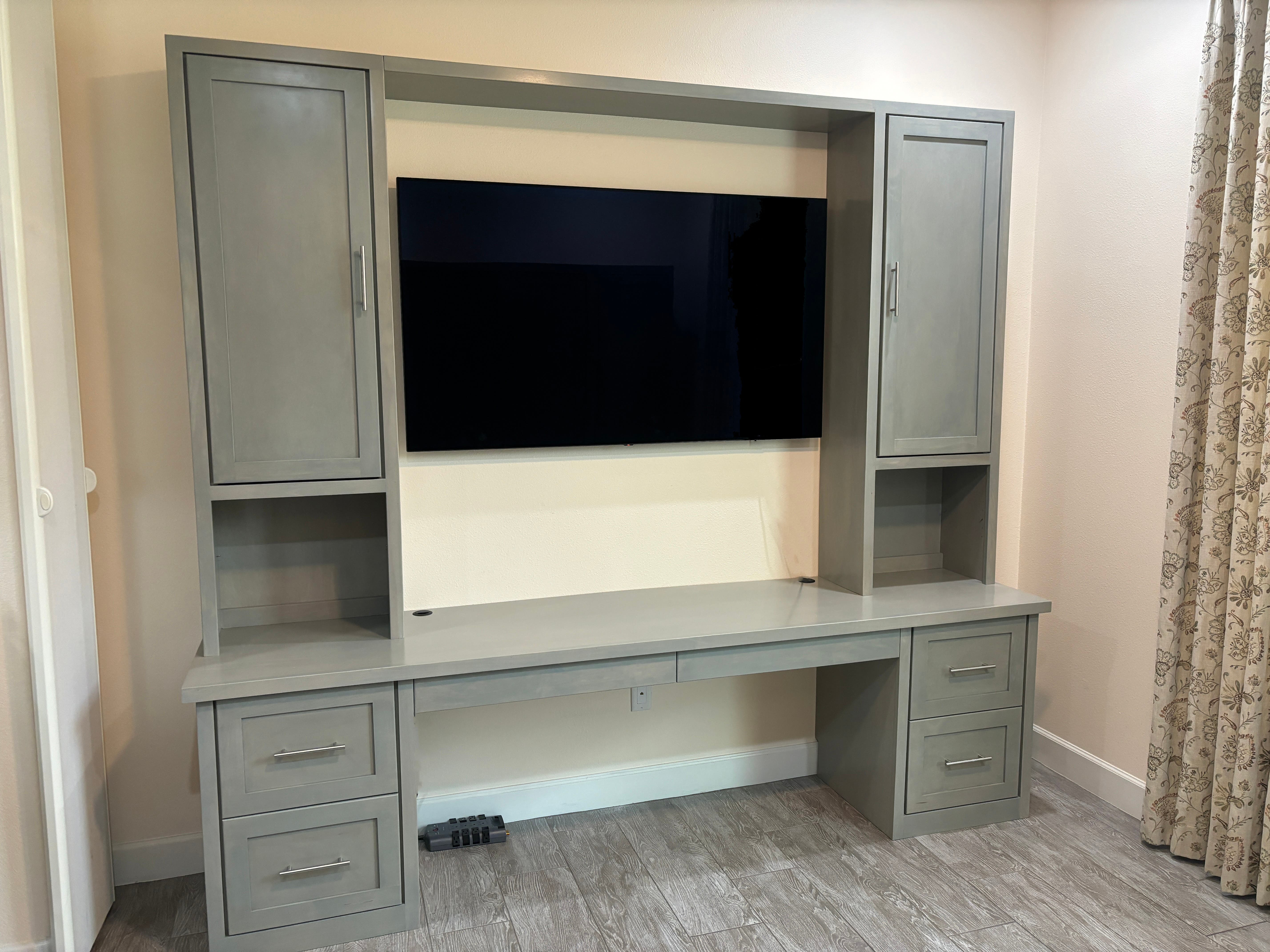 Custom Shaker Double Pedestal Desk and Hutch