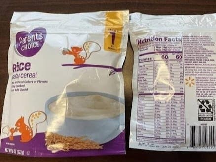 Maple Island Inc. said it is voluntarily recalling three lots of its Parent’s Choice Rice Baby Cereal “out of an abundance of caution” after routine testing turned up naturally occurring arsenic in levels that exceed federal guidelines.