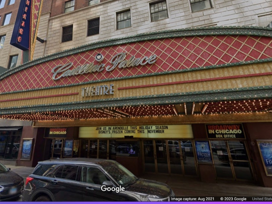 The Cadillac Palace Theatre is located at 151 W. Randolph St. in Chicago. 