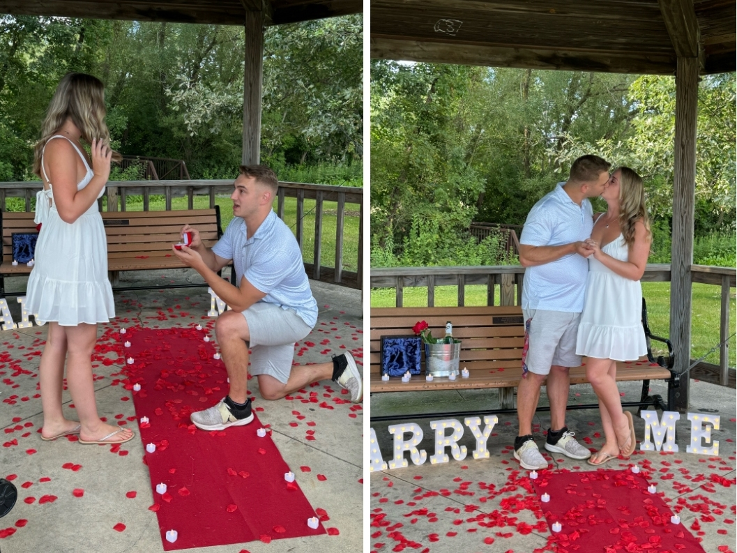 Gazebo Proposal, Blue Angels And A Garden Visitor: IL In Photos