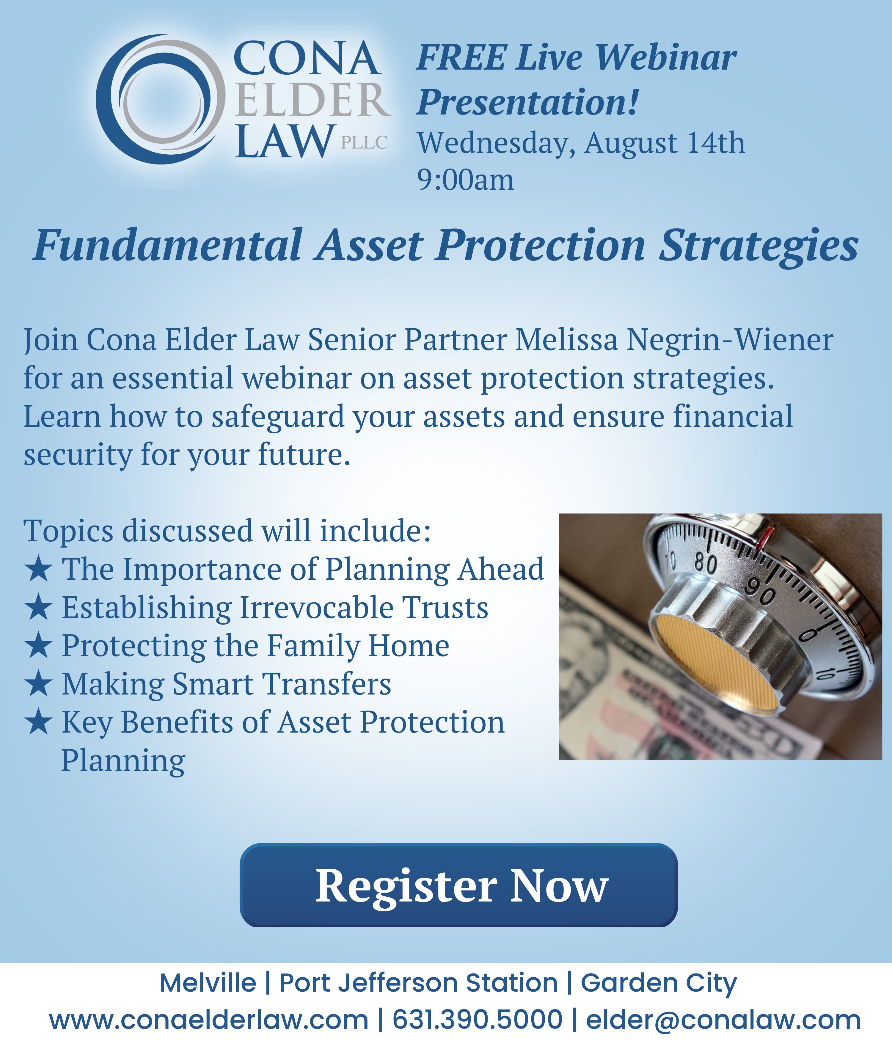 FREE WEBINAR! Fundamental Asset Protection Strategies