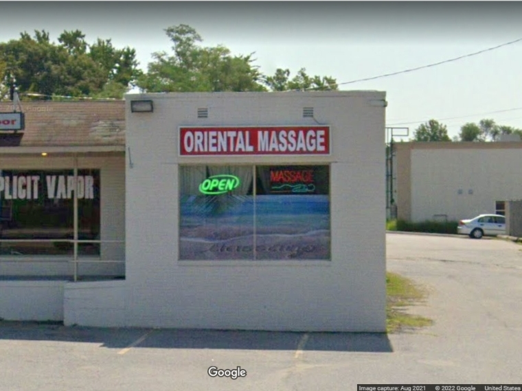 The Anne Arundel County Police Department on March 28 announced sex-related charges against two employees of Edgewater's Oriental Massage, pictured above. Officers identified the suspects as Nian Chen of Annapolis and Meifang Shi of Flushing, New York.