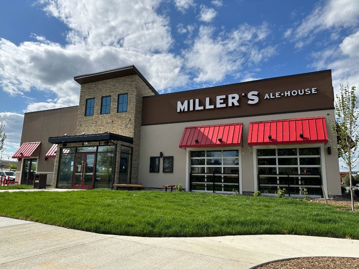 Miller's Ale House opened Monday outside the Westfield Annapolis mall. The sports-themed bar and grill is pictured above on April 17.