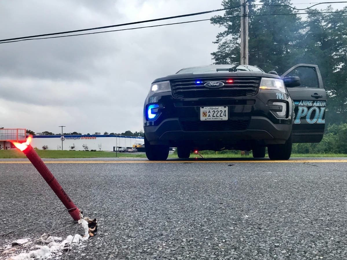 The Anne Arundel County Police Department said a toddler was fatally struck last Wednesday in a Laurel parking lot. A county police car is pictured above on a different day.