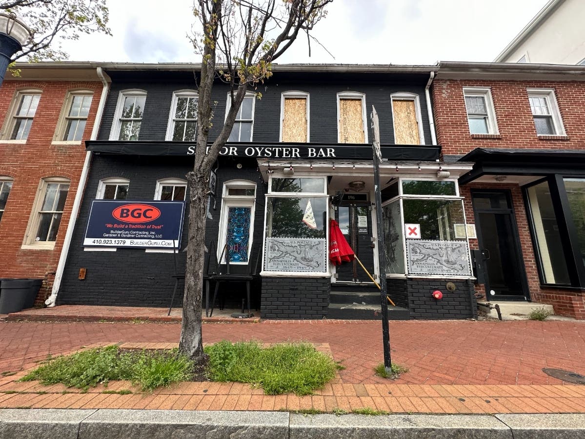 Sailor Oyster Bar, pictured above this April, just started rebuilding its Annapolis restaurant.
