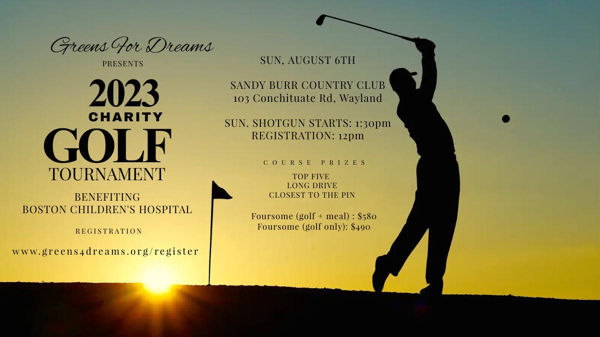  Charity Golf Tournament on Sandy Burr Country Club