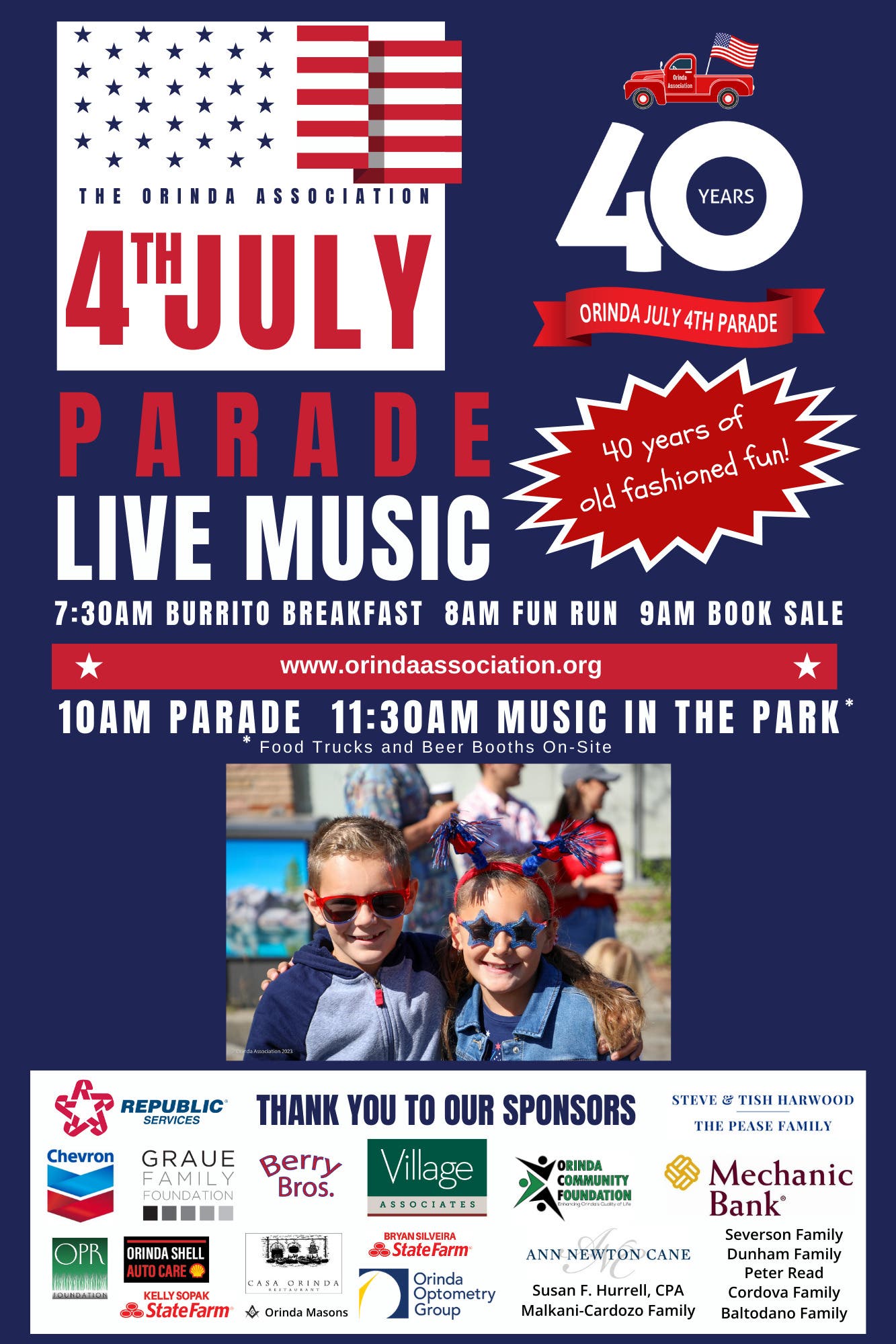 Orinda's 40th Fourth of July Parade and Celebration 2024