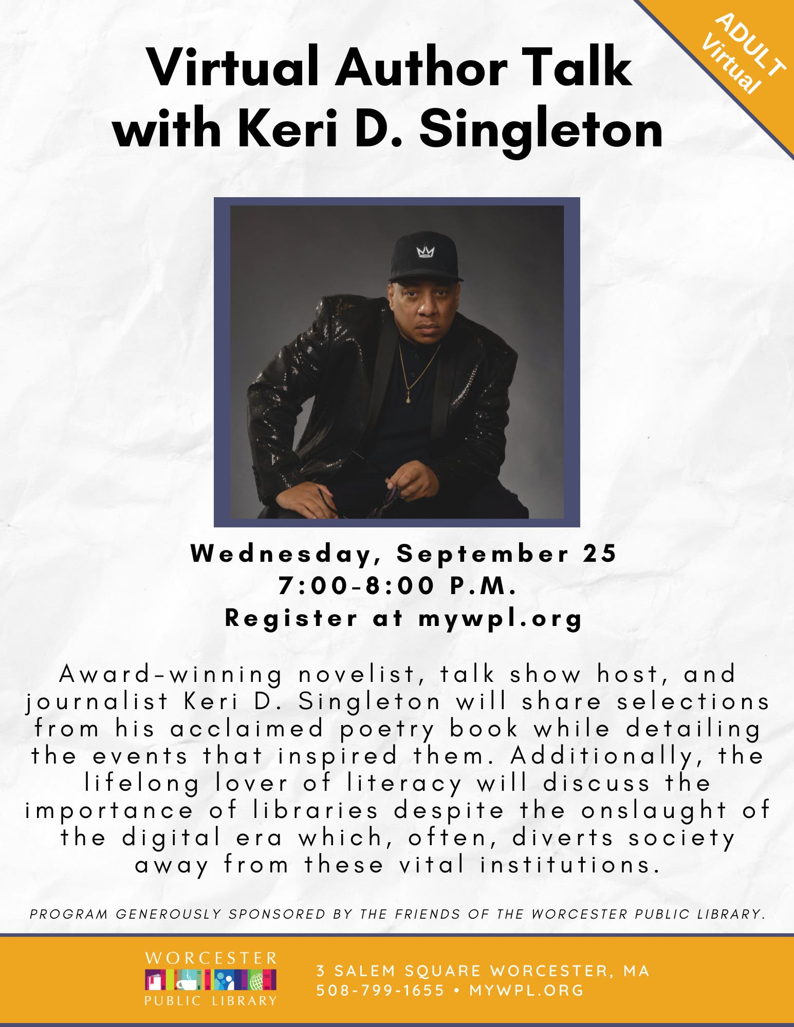 Virtual Author Event: Keri D. Singleton 