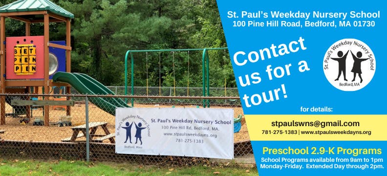 St. Paul's Weekday Nursery School Scheduling tours for Fall 2024-2025