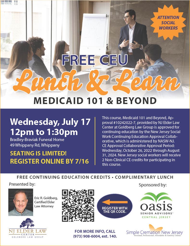 Free CEU Lunch & Learn on "Medicaid 101 & Beyond"