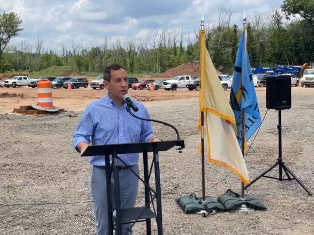 Mayor Jonathan M Busch during the groundbreaking ceremony. 