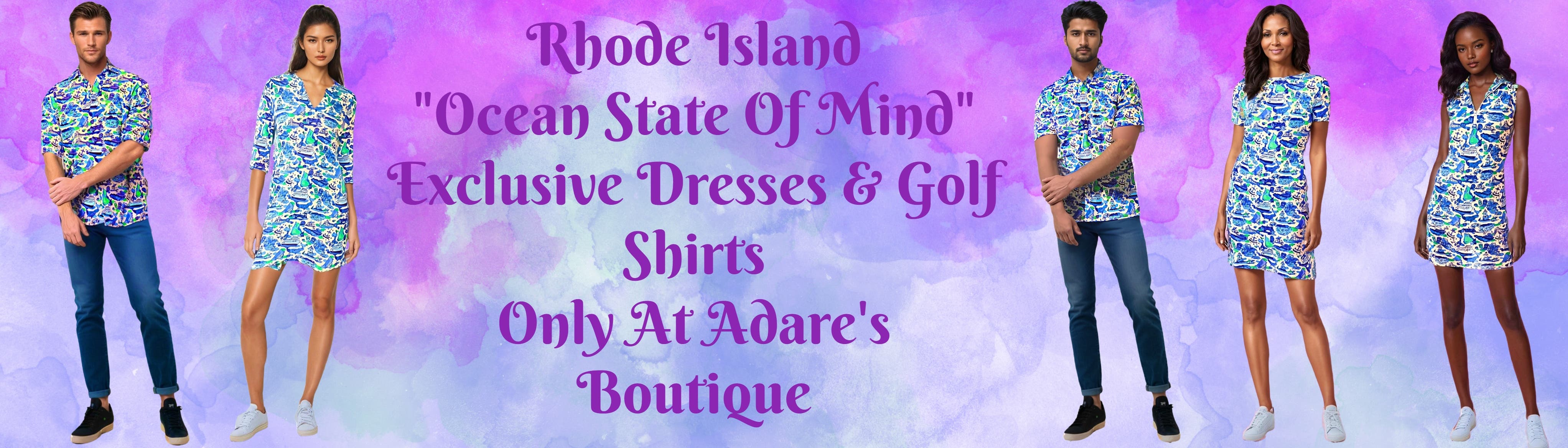 Rhode Island "Ocean State of Mind" Dresses & Golf Shirts