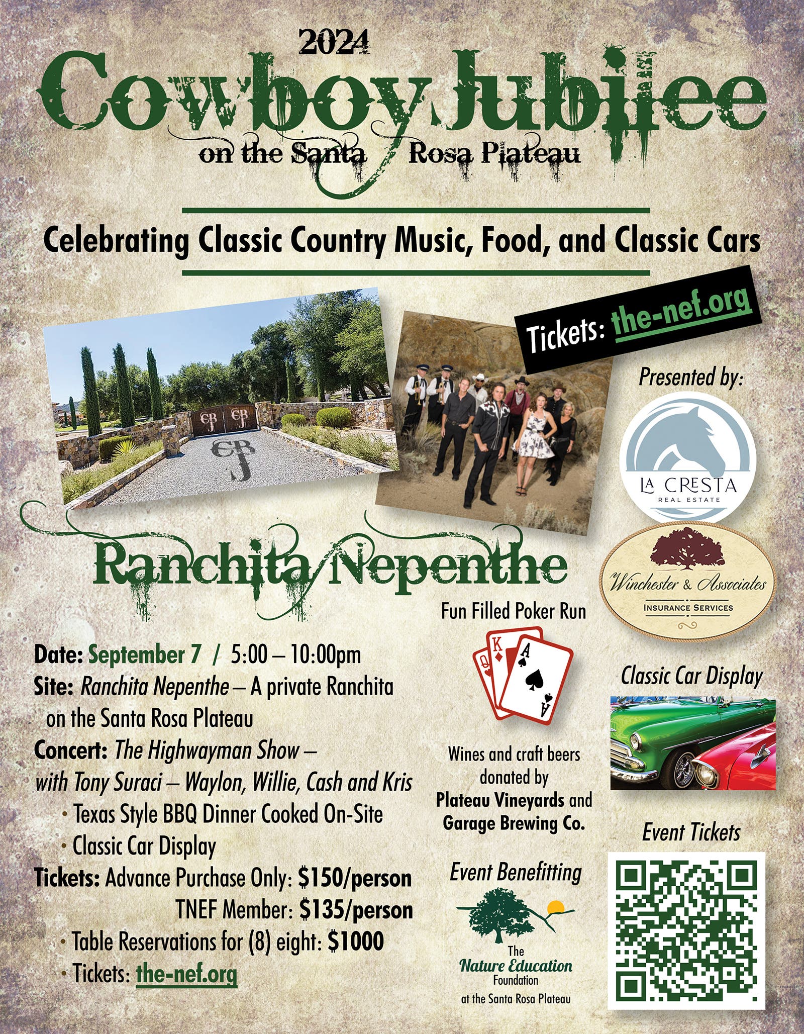 COWBOY JUBILEE - Classic Country Concert, Texas Style BBQ Dinner, Fun Poker Run and Classic Cars Too