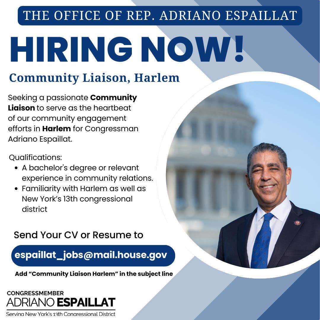 Apply To Be a Community Liaison With the Office of Congressman Espaillat