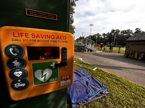 AEDs Donated By Arlington Resident Installed At Two Local Fields