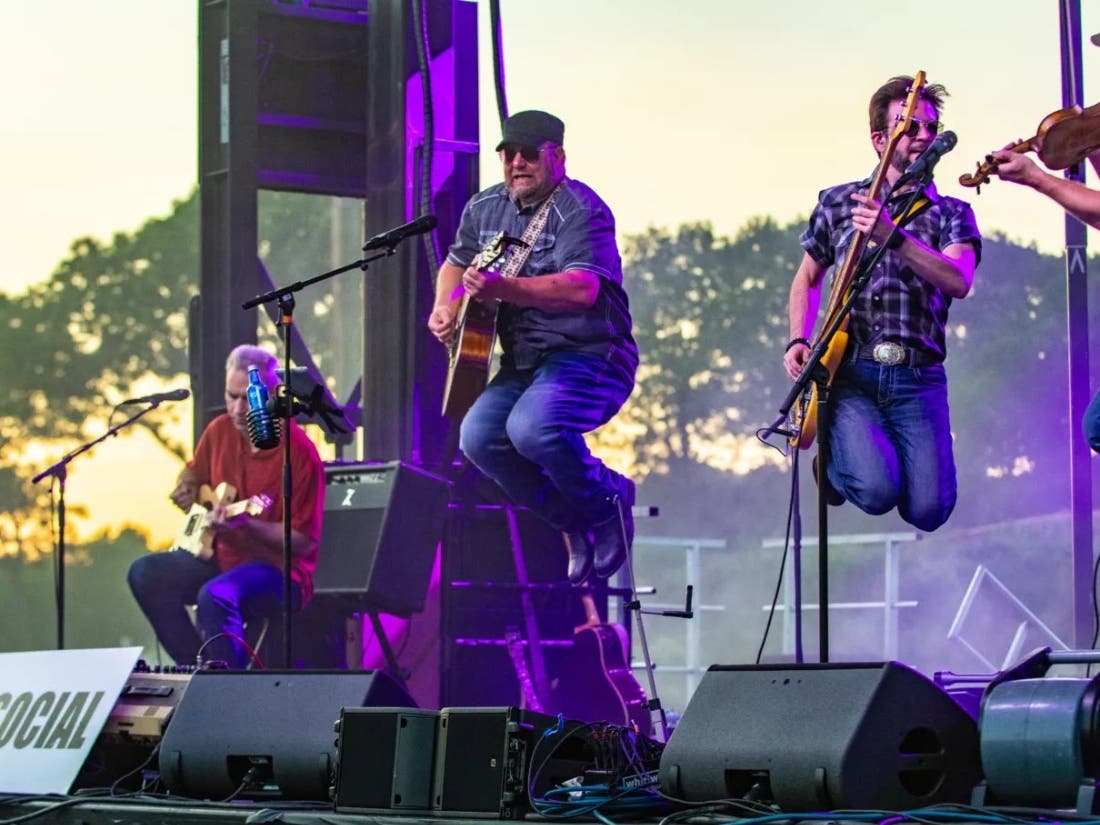 The Zac Brown Tribute Band rocks out as the headliner of the Sunset Concert. 