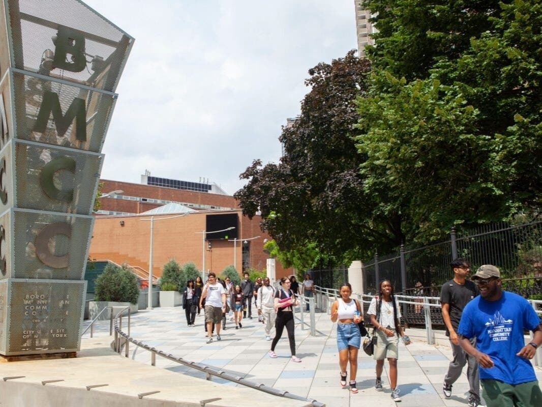 Students attend summer classes at the Borough of Manhattan Community College, July 23, 2024.