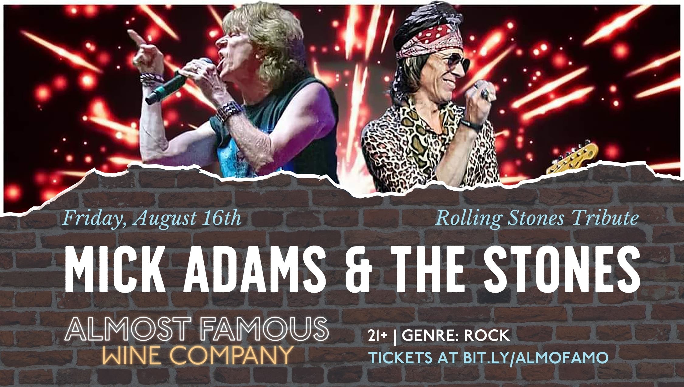 Mick Adams & The Stones: the world's most authentic Rolling Stones tribute