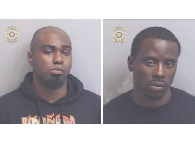 Atlanta Police arrested Demetrice Ross (left) and Brandon Williams in connection with the Feb. 25 shooting death of cyclist Thomas Arnold and urged a third to turn himself in.