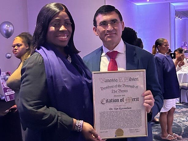 Bronx President Honors Dr. Katsnelson for Fibroid Treatment Leadership