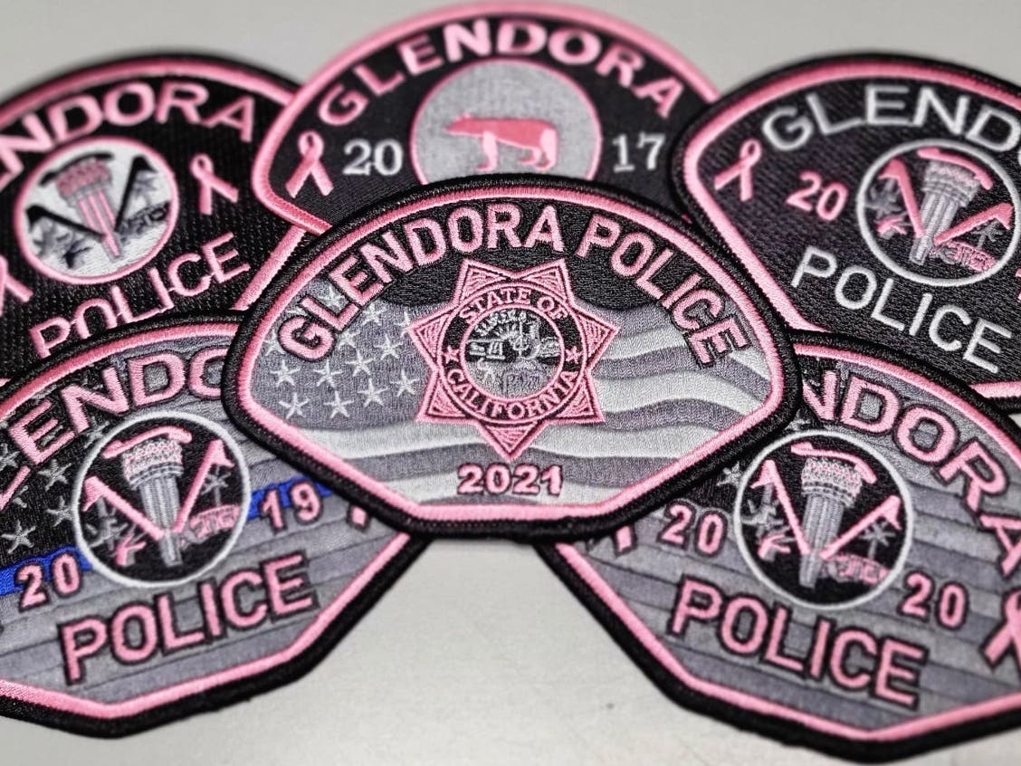 The Glendora Police Department will spread breast cancer awareness this October by having officers and support staff members wear pink patches. 