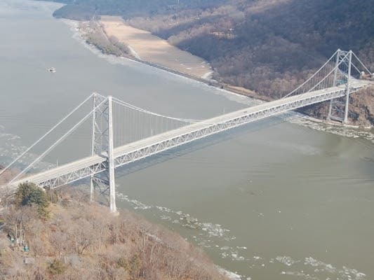 For a few months, the Bear Mountain Bridge held the title of "bridge with the longest suspended central span in the world."