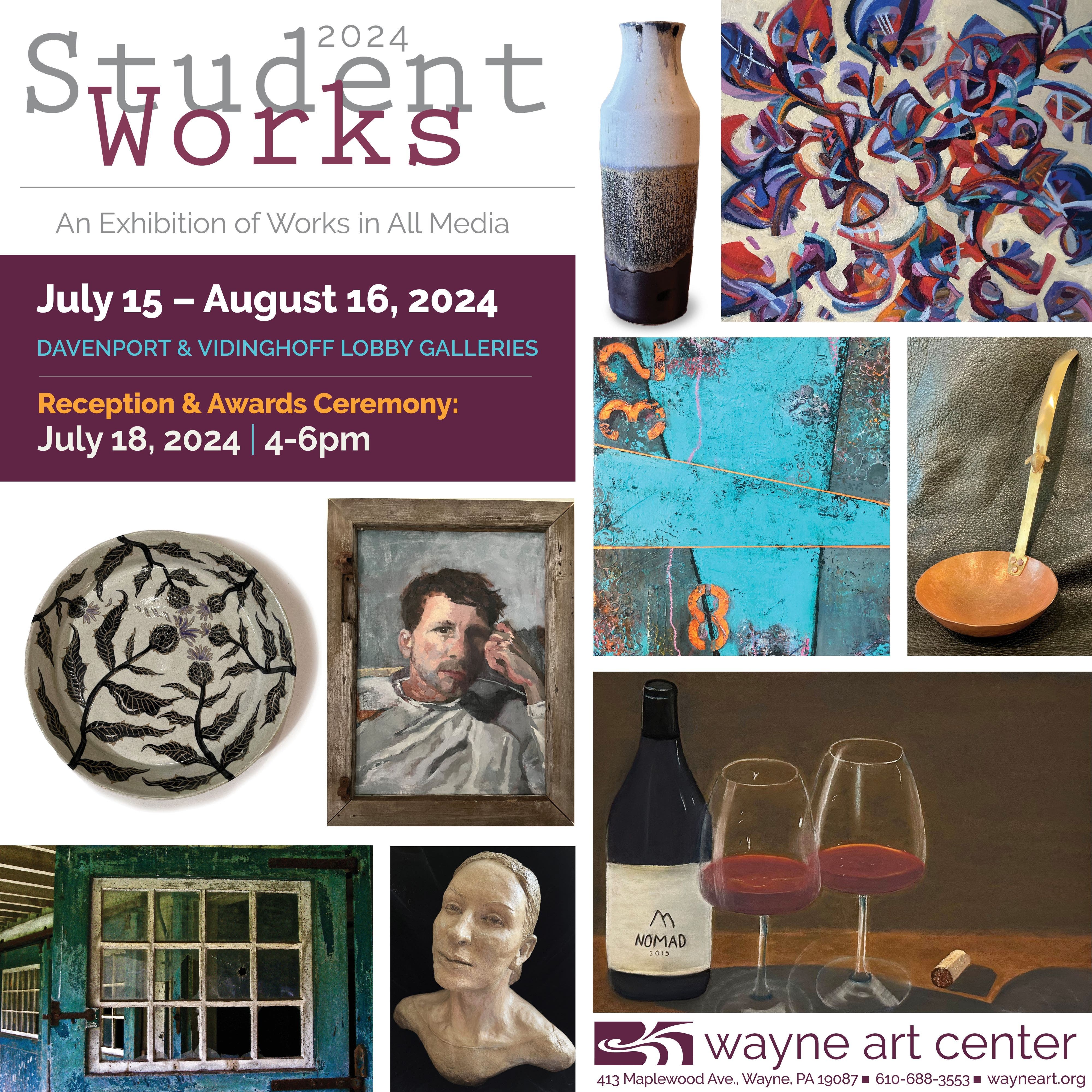 Student Works Exhibition Opens at Wayne Art Center!