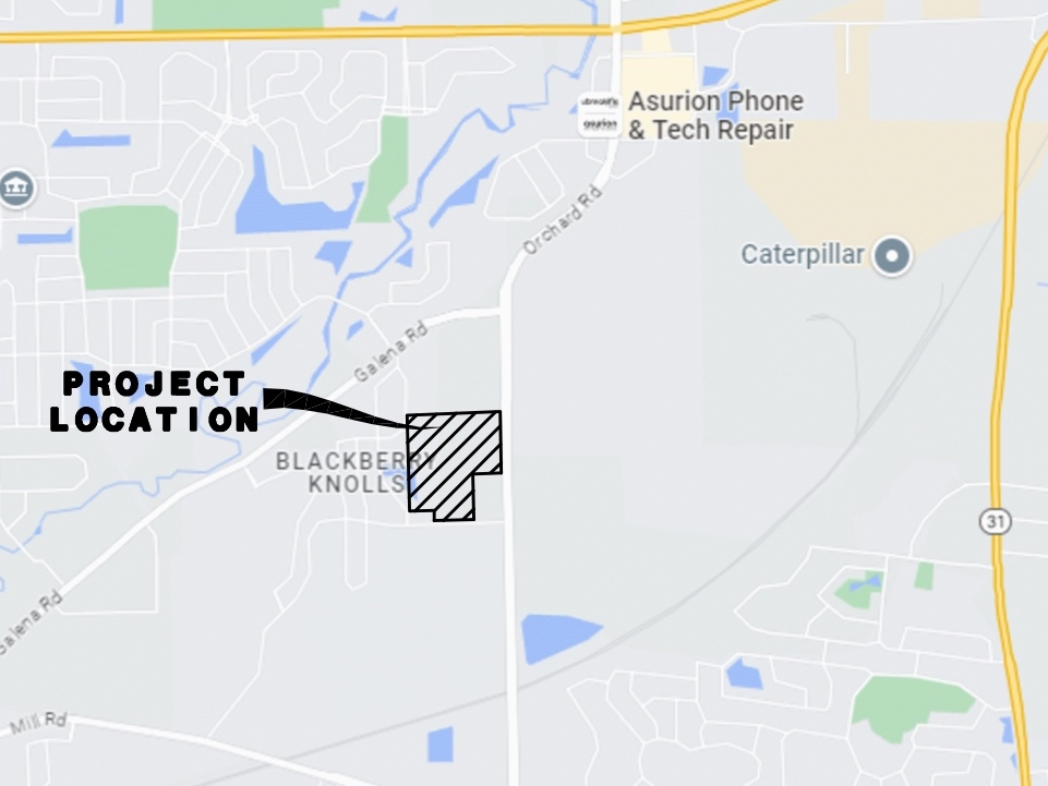 Breybourne Stadium for professional cricket will be built on 33.48 acres at the northwest corner of Tuscany Trail and Orchard Road in Oswego.