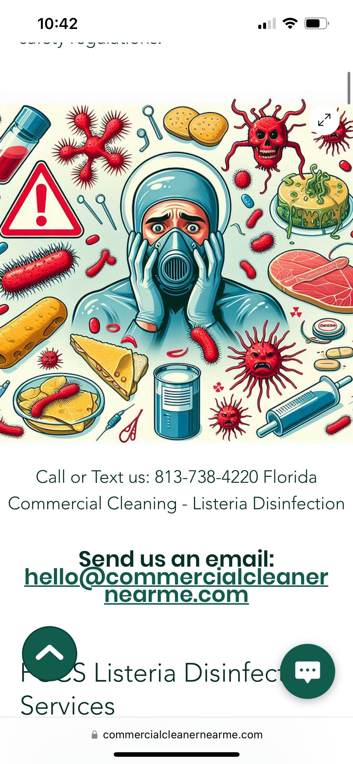 Listeria Disinfection Services in Tampa and Throughout Florida