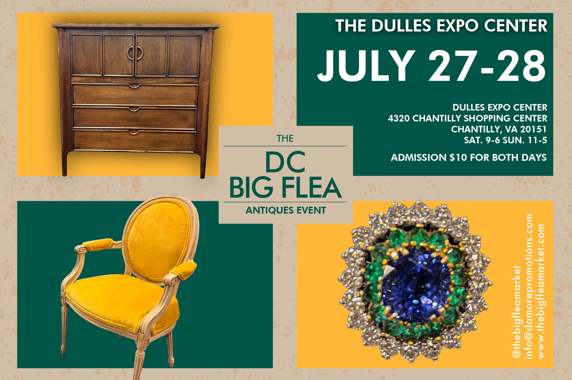 The DC Big Flea returns July 27-28th to the Dulles Expo Center 
