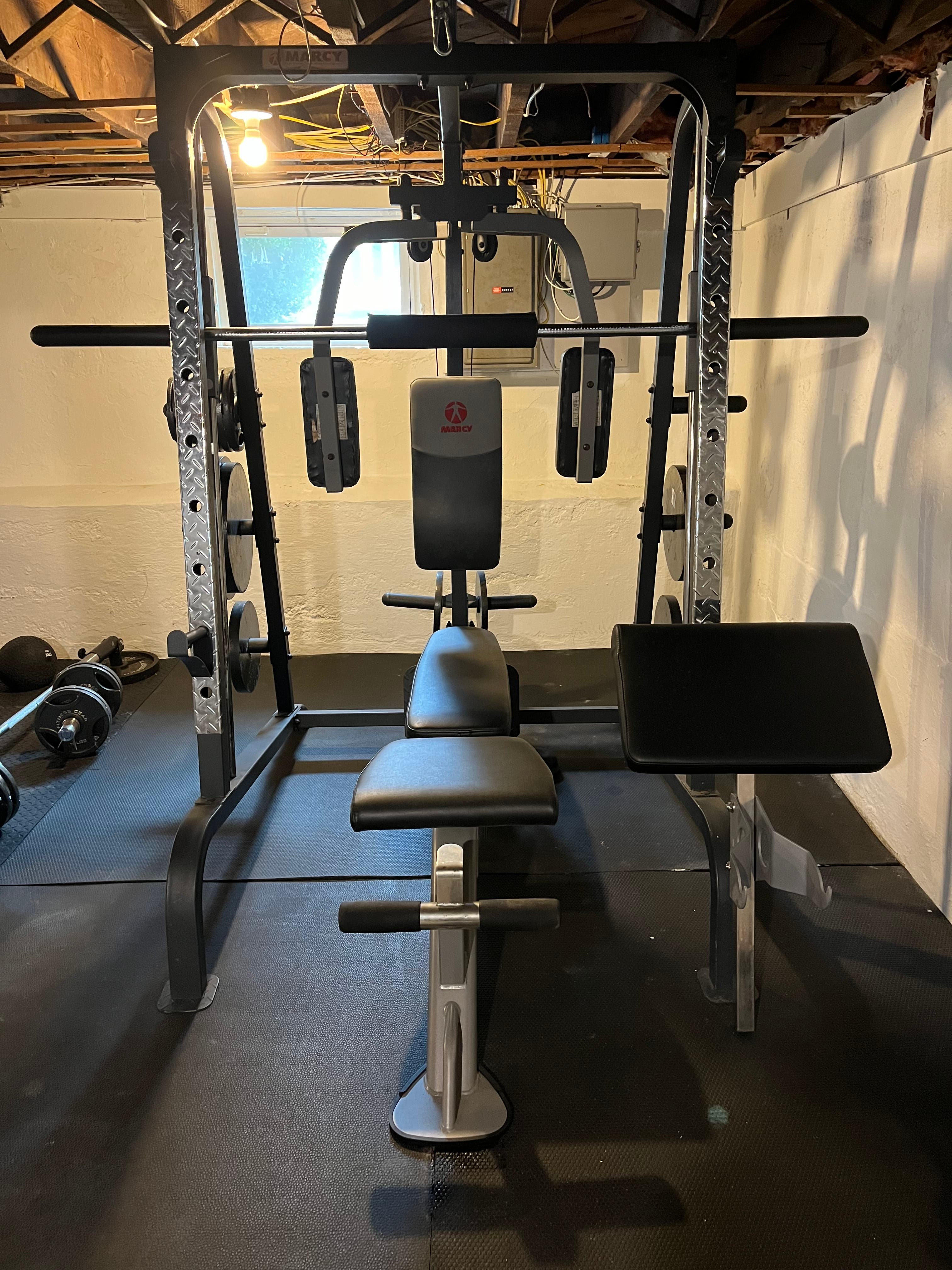 Marcy Home Gym Smith Machine, York Club Pack and Accessories