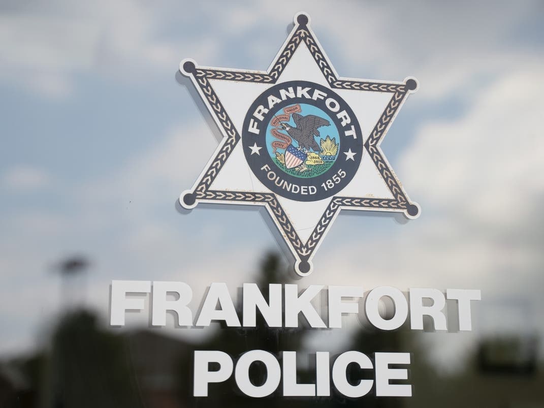 Frankfort police are looking for a man they say punched a woman in the face during a discussion Friday at the woman's home.