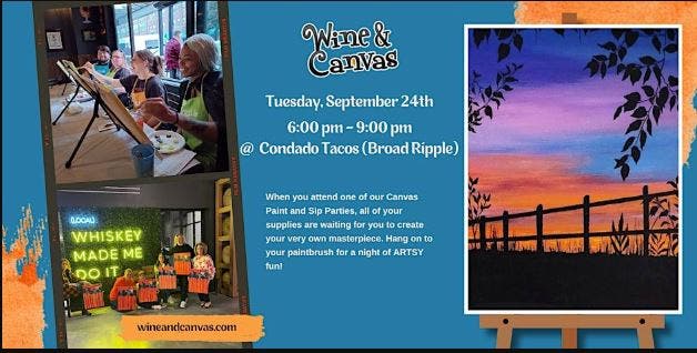 Broad Ripple Paint Night – Farm Sunset