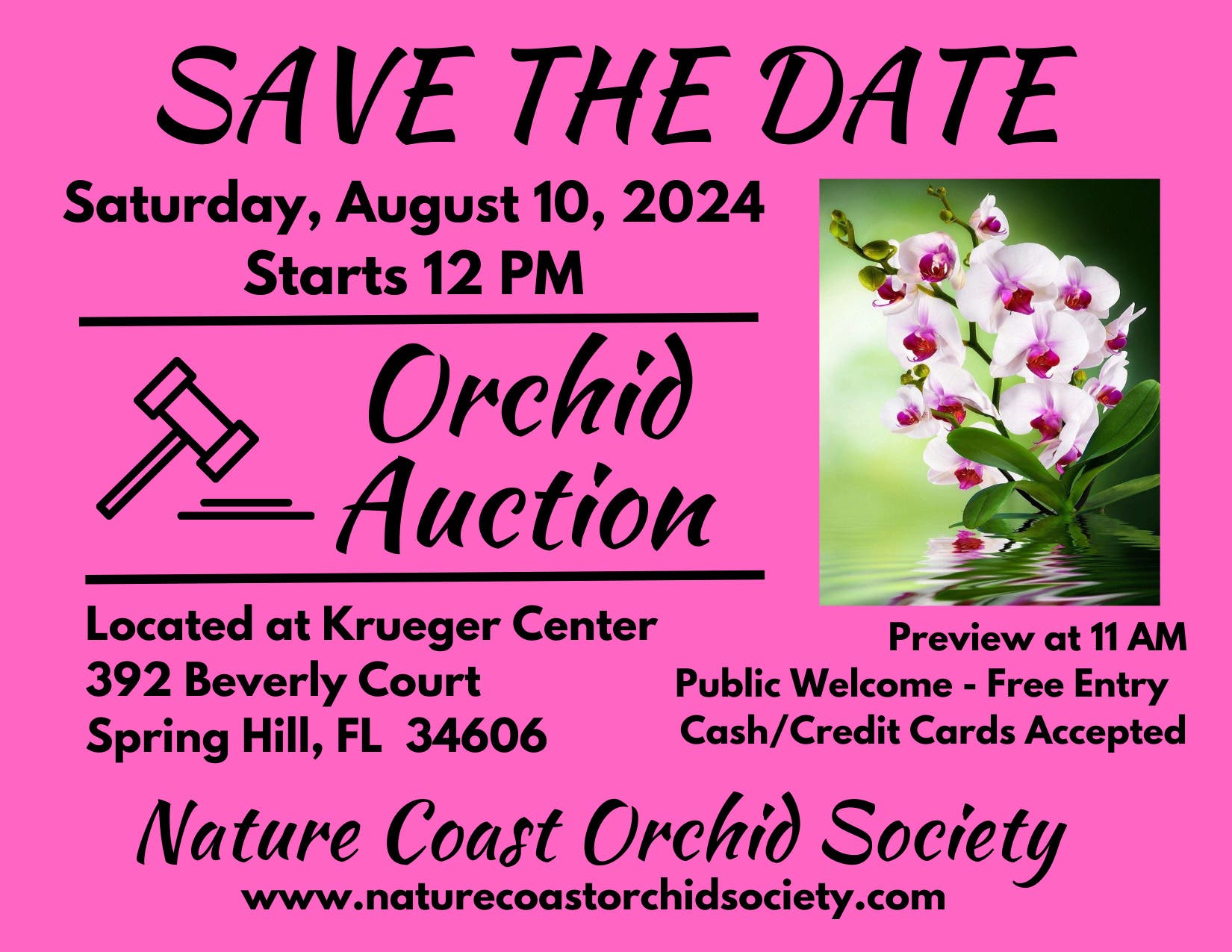 Nature Coast Orchid Society 2024 Annual Auction