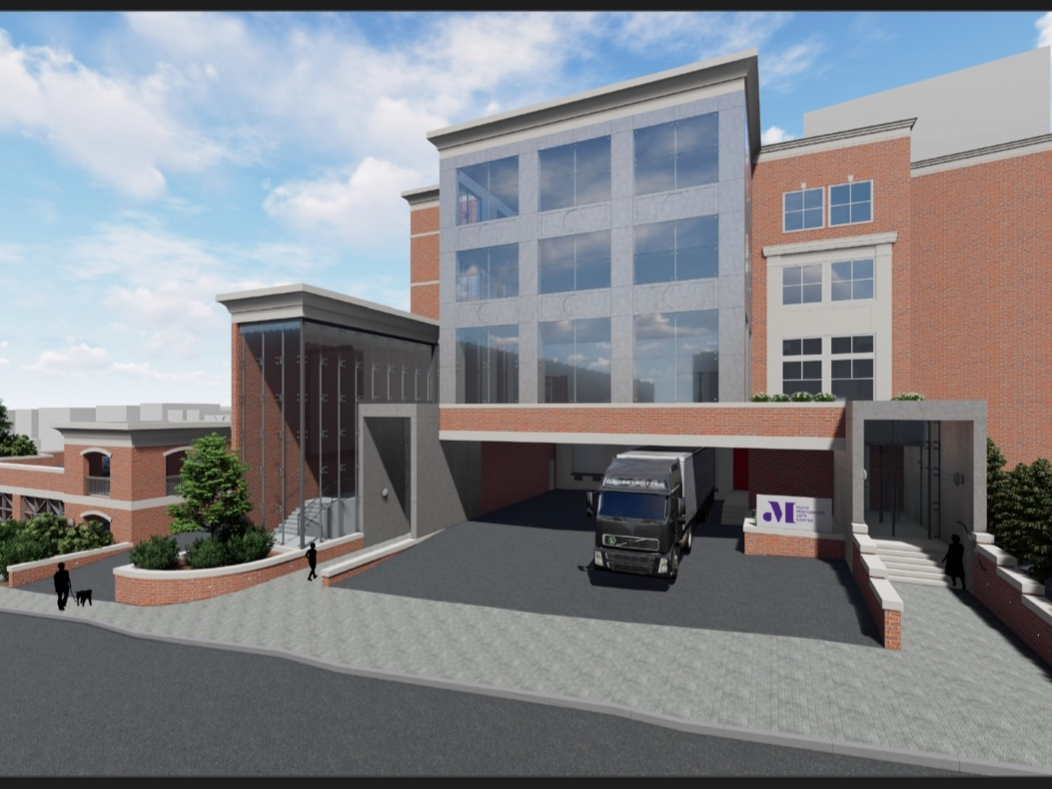 Morristown officials have approved a major expansion at the Mayo Performing Arts Center, which will see a five-story addition to the ​existing building (view from Pine Street). 