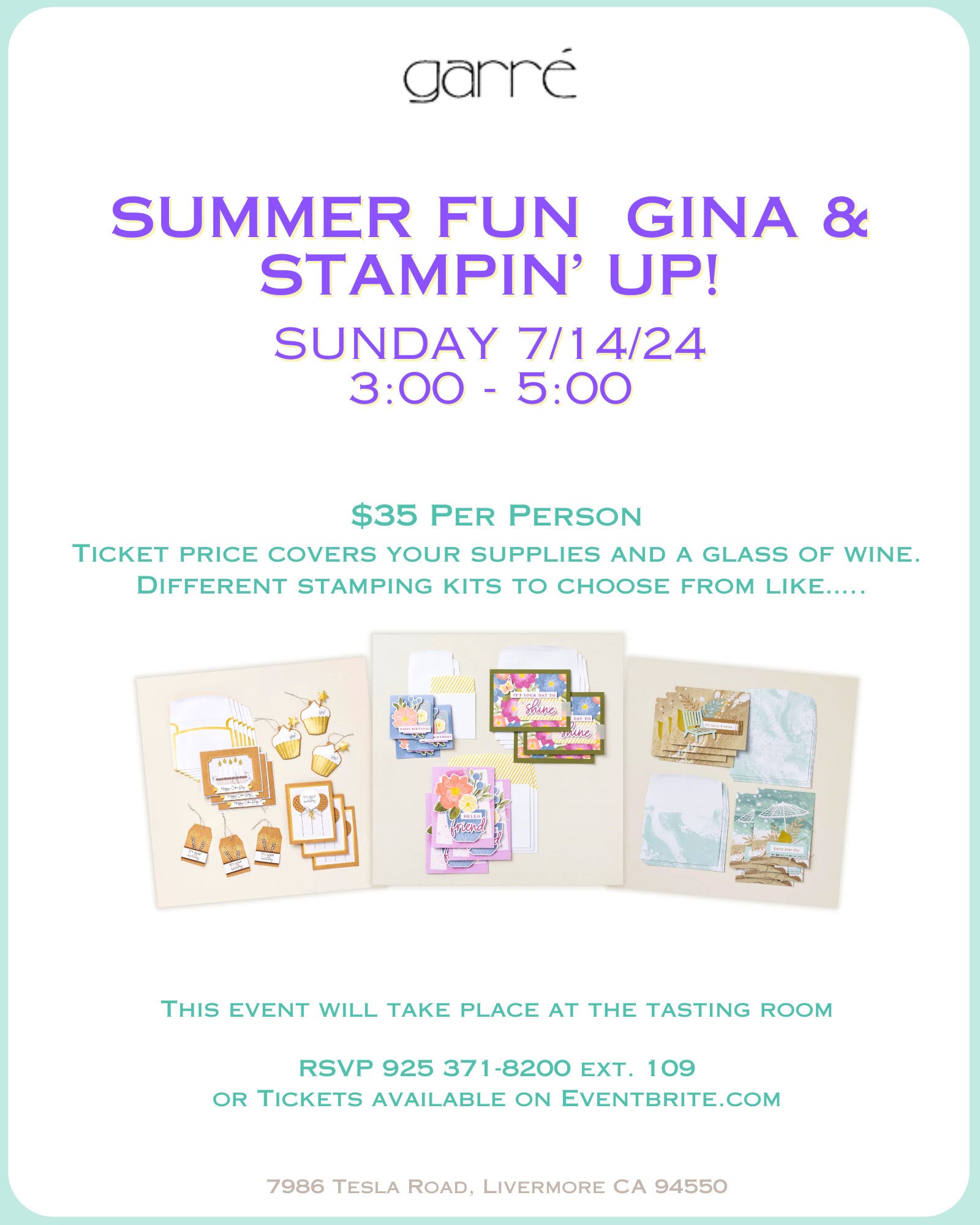 Sip & Stamp with Gina